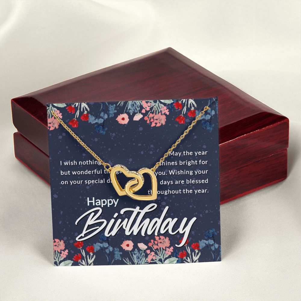 Happy Birthday Message Card Inseparable Necklace-Express Your Love Gifts