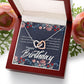 Happy Birthday Message Card Inseparable Necklace-Express Your Love Gifts