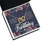 Happy Birthday Message Card Inseparable Necklace-Express Your Love Gifts