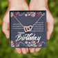 Happy Birthday Message Card Inseparable Necklace-Express Your Love Gifts
