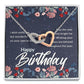 Happy Birthday Message Card Inseparable Necklace-Express Your Love Gifts