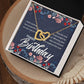 Happy Birthday Message Card Inseparable Necklace-Express Your Love Gifts