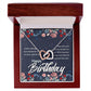 Happy Birthday Message Card Inseparable Necklace-Express Your Love Gifts