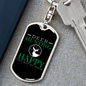Happy Deer Hunter'S Keychain Gift Stainless Steel or 18k Gold Dog Tag Keyring-Express Your Love Gifts