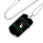 Happy Deer Hunting Necklace Stainless Steel or 18k Gold Dog Tag 24" Chain-Express Your Love Gifts