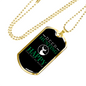 Happy Deer Hunting Necklace Stainless Steel or 18k Gold Dog Tag 24" Chain-Express Your Love Gifts