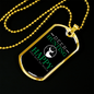 Happy Deer Hunting Necklace Stainless Steel or 18k Gold Dog Tag 24" Chain-Express Your Love Gifts