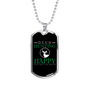 Happy Deer Hunting Necklace Stainless Steel or 18k Gold Dog Tag 24" Chain-Express Your Love Gifts