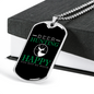 Happy Deer Hunting Necklace Stainless Steel or 18k Gold Dog Tag 24" Chain-Express Your Love Gifts