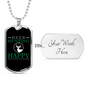 Happy Deer Hunting Necklace Stainless Steel or 18k Gold Dog Tag 24" Chain-Express Your Love Gifts