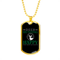 Happy Deer Hunting Necklace Stainless Steel or 18k Gold Dog Tag 24" Chain-Express Your Love Gifts