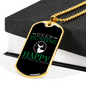 Happy Deer Hunting Necklace Stainless Steel or 18k Gold Dog Tag 24" Chain-Express Your Love Gifts