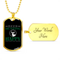 Happy Deer Hunting Necklace Stainless Steel or 18k Gold Dog Tag 24" Chain-Express Your Love Gifts