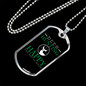 Happy Deer Hunting Necklace Stainless Steel or 18k Gold Dog Tag 24" Chain-Express Your Love Gifts