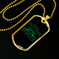 Happy Duck Hunting Green Necklace Stainless Steel or 18k Gold Dog Tag 24" Chain-Express Your Love Gifts