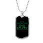 Happy Duck Hunting Green Necklace Stainless Steel or 18k Gold Dog Tag 24" Chain-Express Your Love Gifts