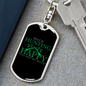 Happy Duck Hunting Keychain Gift Stainless Steel or 18k Gold Dog Tag Keyring-Express Your Love Gifts
