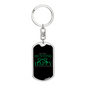 Happy Duck Hunting Keychain Gift Stainless Steel or 18k Gold Dog Tag Keyring-Express Your Love Gifts