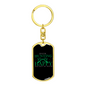 Happy Duck Hunting Keychain Gift Stainless Steel or 18k Gold Dog Tag Keyring-Express Your Love Gifts