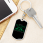 Happy Duck Hunting Keychain Gift Stainless Steel or 18k Gold Dog Tag Keyring-Express Your Love Gifts