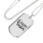 Happy Easter Cross Necklace Stainless Steel or 18k Gold Dog Tag 24" Chain-Express Your Love Gifts