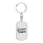 Happy Easter Keychain Stainless Steel or 18k Gold Dog Tag Keyring-Express Your Love Gifts