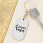 Happy Easter Keychain Stainless Steel or 18k Gold Dog Tag Keyring-Express Your Love Gifts