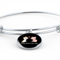 Happy Meowentine's Day Cat Bracelet Stainless Steel or 18k Gold Circle Bangle-Express Your Love Gifts