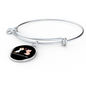 Happy Meowentine's Day Cat Bracelet Stainless Steel or 18k Gold Circle Bangle-Express Your Love Gifts