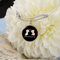 Happy Meowentine's Day Cat Bracelet Stainless Steel or 18k Gold Circle Bangle-Express Your Love Gifts