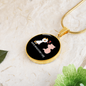Happy Meowentine's Day Cat Circle Necklace Stainless Steel or 18k Gold 18-22"-Express Your Love Gifts
