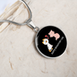 Happy Meowentine's Day Cat Circle Necklace Stainless Steel or 18k Gold 18-22"-Express Your Love Gifts