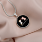 Happy Meowentine's Day Cat Circle Necklace Stainless Steel or 18k Gold 18-22"-Express Your Love Gifts