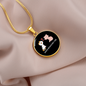Happy Meowentine's Day Cat Circle Necklace Stainless Steel or 18k Gold 18-22"-Express Your Love Gifts