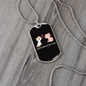 Happy Meowentine's Day Cat Necklace Stainless Steel or 18k Gold Dog Tag 24" Chain-Express Your Love Gifts
