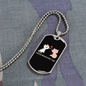 Happy Meowentine's Day Cat Necklace Stainless Steel or 18k Gold Dog Tag 24" Chain-Express Your Love Gifts
