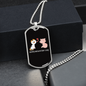Happy Meowentine's Day Cat Necklace Stainless Steel or 18k Gold Dog Tag 24" Chain-Express Your Love Gifts
