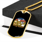 Happy Together Necklace Stainless Steel or 18k Gold Dog Tag 24" Chain-Express Your Love Gifts