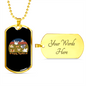 Happy Together Necklace Stainless Steel or 18k Gold Dog Tag 24" Chain-Express Your Love Gifts