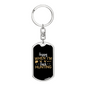 Happy When Hunter'S Keychain Gift Stainless Steel or 18k Gold Dog Tag Keyring-Express Your Love Gifts