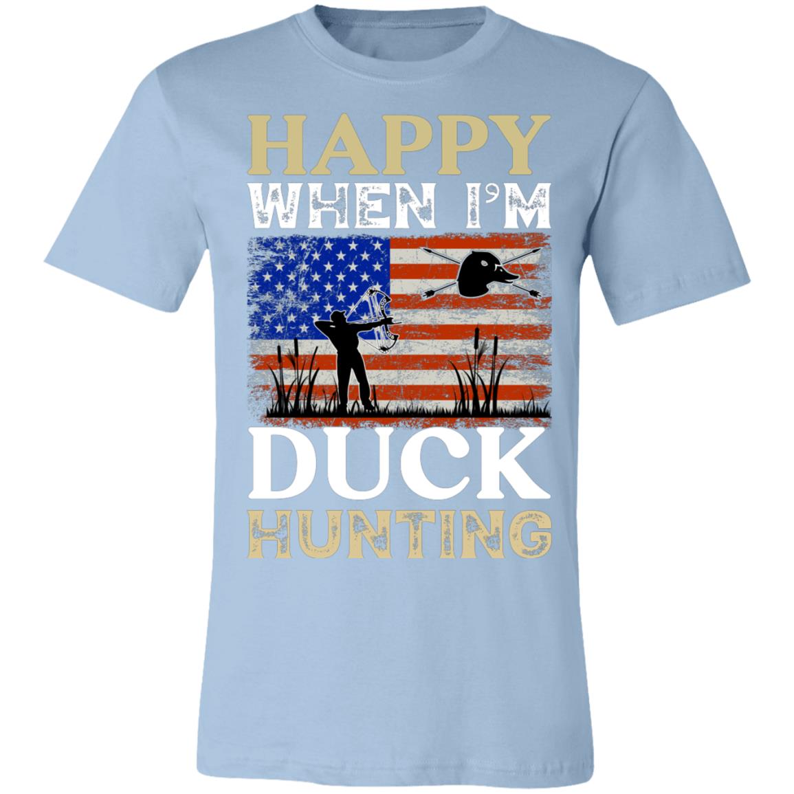 Happy When Hunting Flag Hunter Gift T-Shirt-Express Your Love Gifts