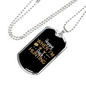 Happy When Hunting Necklace Stainless Steel or 18k Gold Dog Tag 24" Chain-Express Your Love Gifts
