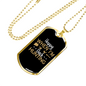 Happy When Hunting Necklace Stainless Steel or 18k Gold Dog Tag 24" Chain-Express Your Love Gifts