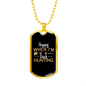 Happy When Hunting Necklace Stainless Steel or 18k Gold Dog Tag 24" Chain-Express Your Love Gifts