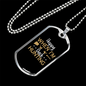 Happy When Hunting Necklace Stainless Steel or 18k Gold Dog Tag 24" Chain-Express Your Love Gifts