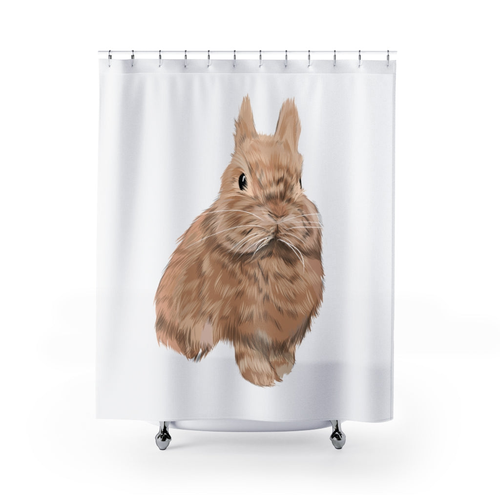 HAre Rabbits Splash Stylish Design 71" x 74" Elegant Waterproof Shower Curtain for a Spa-like Bathroom Paradise Exceptional Craftsmanship-Express Your Love Gifts