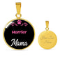 Harrier Mama Necklace Circle Pendant Stainless Steel or 18k Gold 18-22" Dog Mom Pendant-Express Your Love Gifts