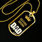 Havana Brown Cat Dad Necklace Stainless Steel or 18k Gold Dog Tag 24"-Express Your Love Gifts