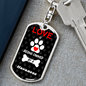 Havanese Keychain Stainless Steel or 18k Gold Dog Tag Keyring-Express Your Love Gifts