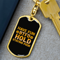 Have Fun BTFD Crypto Keychain Stainless Steel or 18k Gold Dog Tag Keyring-Express Your Love Gifts